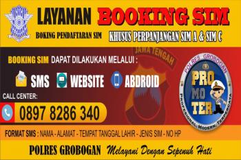 Permudah layanan SIM, Sat lantas Grobogan Luncurkan Booking SIM